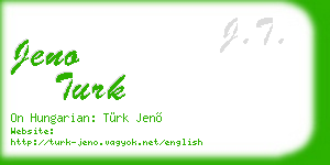 jeno turk business card